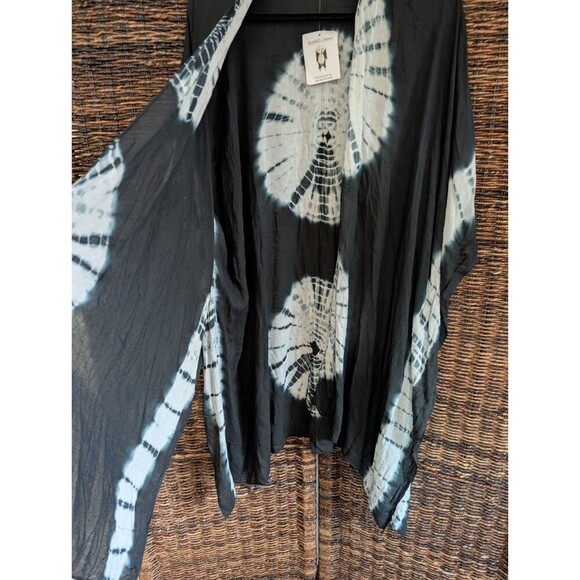NWT Kendall & James Tie Dye Swimsuit Beach Cover Up Womens One Size Open Front - Picture 4 of 9
